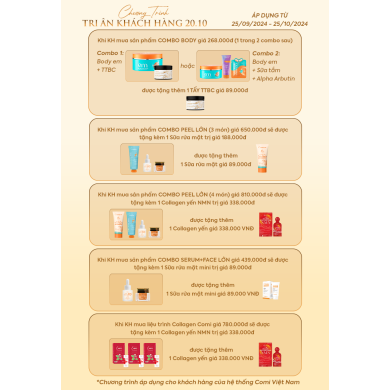 Chương Trình Tri Ân Khách Hàng 20.10 Tại Comi Việt Nam – Cơ Hội Nhận Ngay Quà Tặng Giá Trị