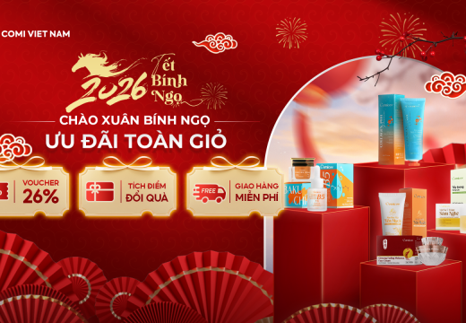 NĂM MỚI RẠNG NGỜI - ƯU ĐÃI TOÀN GIỎ TẠI MINI APP COMI VIỆT NAM