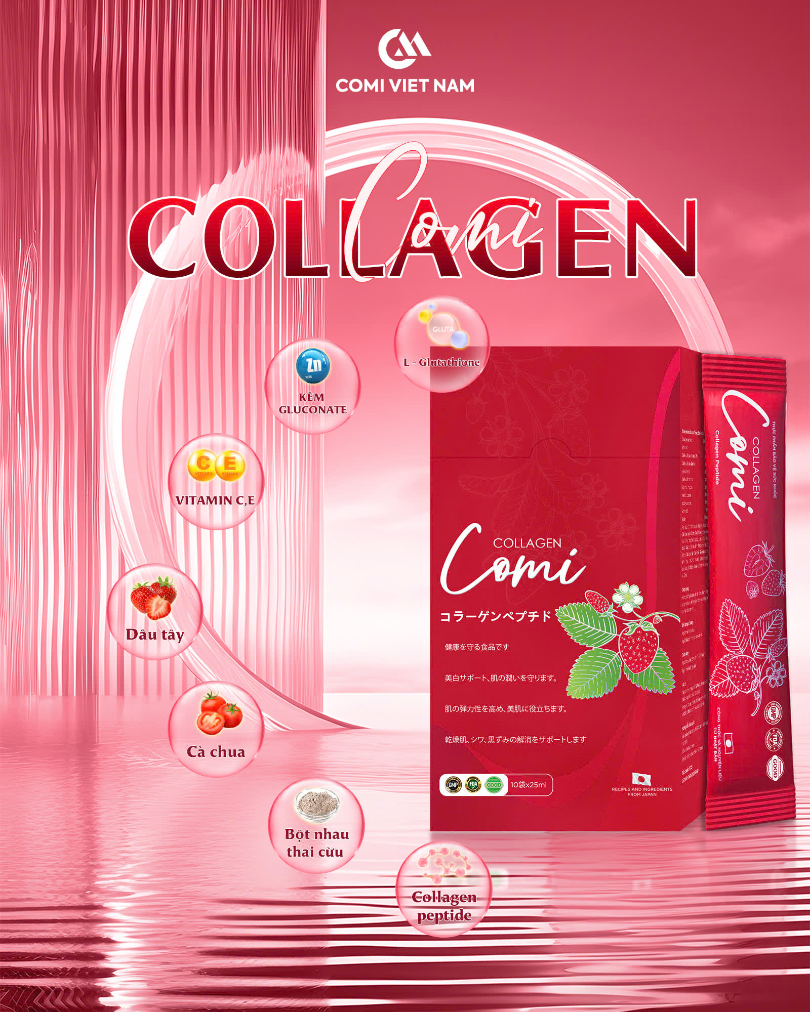 Collagen Comi với công nghệ và nguyên liệu từ Nhật Bản